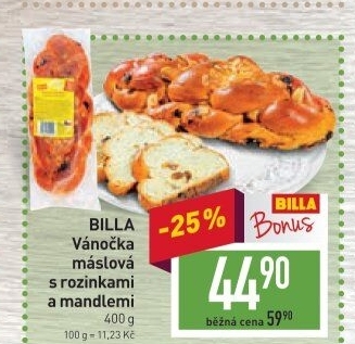 Vánočka máslová Billa