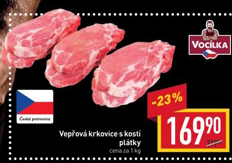Vepřová krkovice s kostí Vocílka