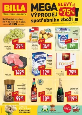 akční leták BILLA 20.9.2023-26.9.2023