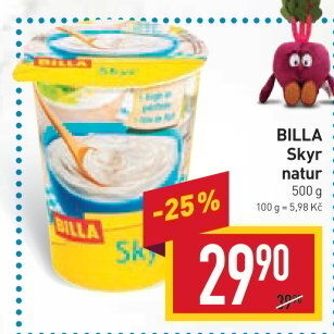 Dezert zakysaný bílý Skyr Billa