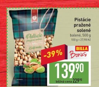 Pražené pistácie IBK Trade