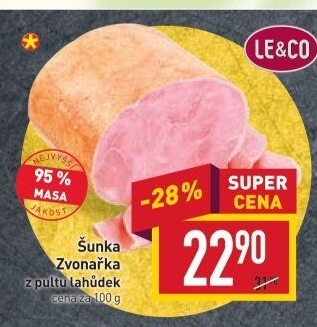 Šunka Zvonařka nejvyšší jakosti LE&amp