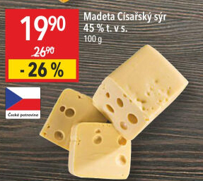 Sýr Císářský 45% Madeta