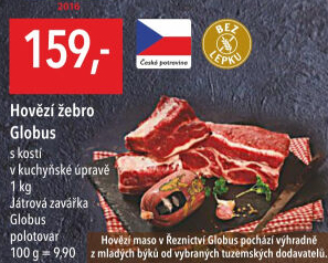 Hovězí žebra s kostí Globus