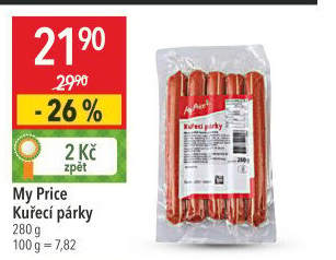 Párky kuřecí My Price