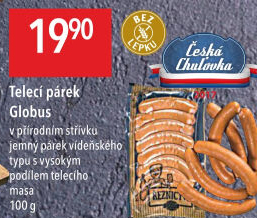 Párky s telecím masem Globus
