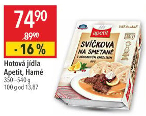 Svíčková na smetaně s brusinkami Apetit