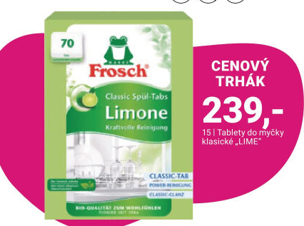 TABLETY DO MYČKY NÁDOBÍ „FROSCH EKO LIMETKA“