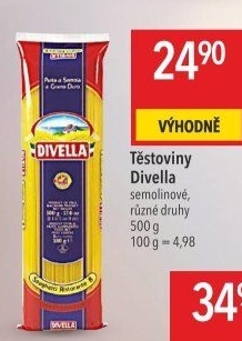 Těstoviny semolinové Divella