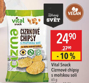 Cizrnové chipsy bez lepku Vital snack