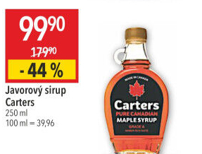 Javorový sirup Carters
