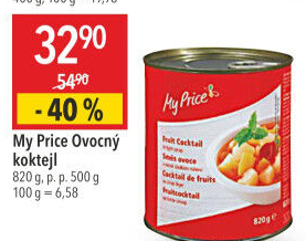Kompot ovocný koktejl My Price