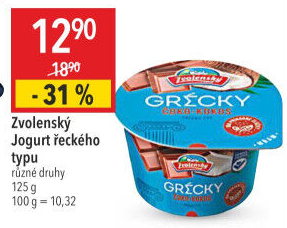 Ochucený jogurt řeckého typu Zvolenský