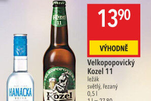 Pivo světlý ležák 11° Medium Velkopopovický Kozel