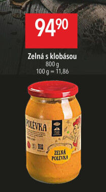 Polévka Zelná s klobásou Globus