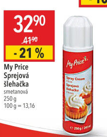 Šlehačka ve spreji My Price