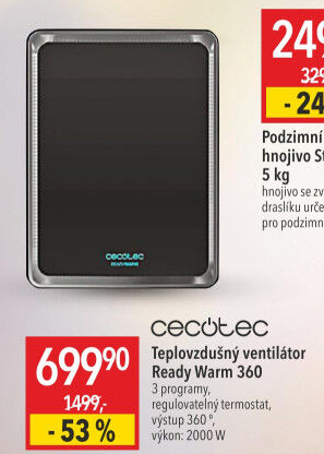 Teplovzdušný ventilátor Ready Warm 360 Cecotec