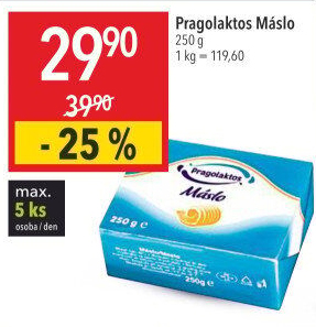 Máslo Mlékárna Pragolaktos