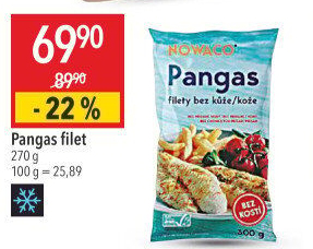 Pangasius filety mražený Nowaco