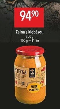 Polévka Zelná s klobásou Globus