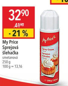 Šlehačka ve spreji My Price