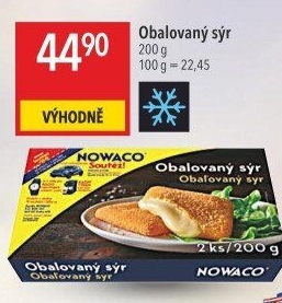 Sýr obalovaný mražený Nowaco