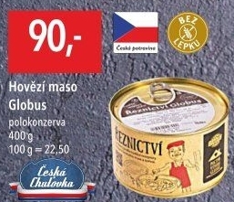 Hovězí maso Globus - konzerva