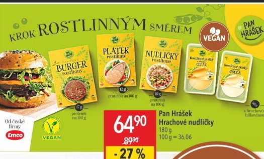 Hrachové nudličky Pan Hrášek Emco