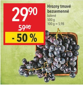 Hrozny tmavé bezsemenné