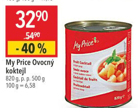 Kompot ovocný koktejl My Price