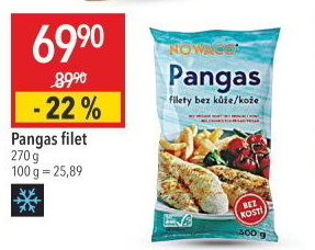 Pangasius filety mražený Nowaco