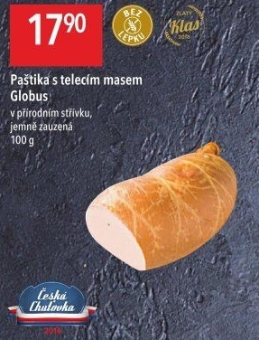 Paštika s telecím masem Játrovka Globus