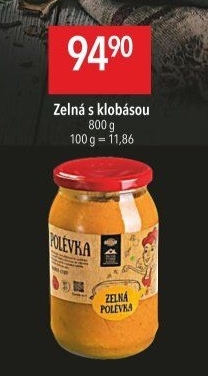 Polévka Zelná s klobásou Globus