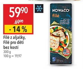 Rybí filé pro děti bez kosti mražené Nowaco