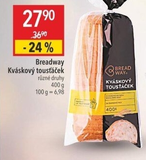 Toustový chléb kváskový Breadway