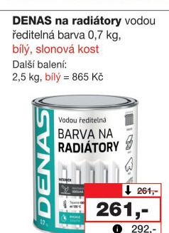 Barva na radiátory Radiátor Denas