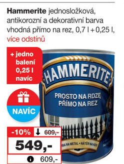 Barva přímo na rez Hammerite