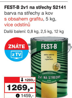 Nátěr na střechy i železo Fest - B 2v1