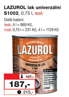 Univerzální lak na kov a dřevo Mat Lazurol