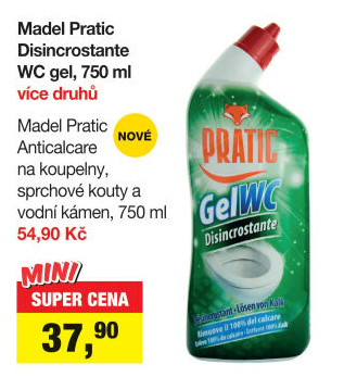 Čistič WC gelový Pratic