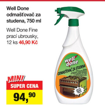 Odmašťovač Well Done