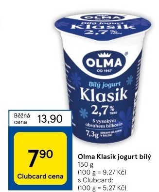 Bílý jogurt Klasik Olma