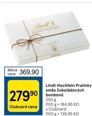 Bonboniéra Pralinky Hochfein Lindt