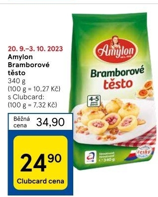 Bramborové těsto v prášku Amylon