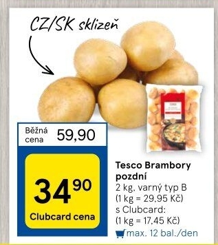 Brambory konzumní pozdní Tesco