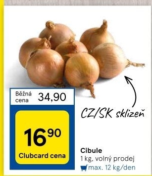 Cibule kuchyňská žlutá