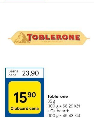 Čokoláda Toblerone