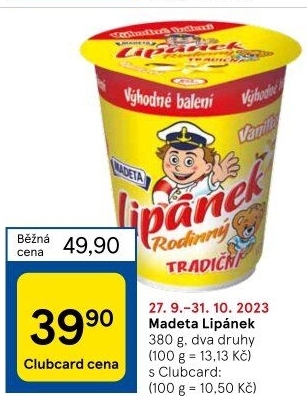 Dezert Lipánek Madeta