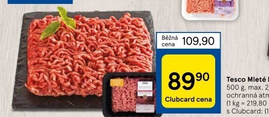 Hovězí mleté maso Tesco