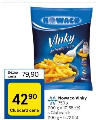 Hranolky vlnky mražené Nowaco